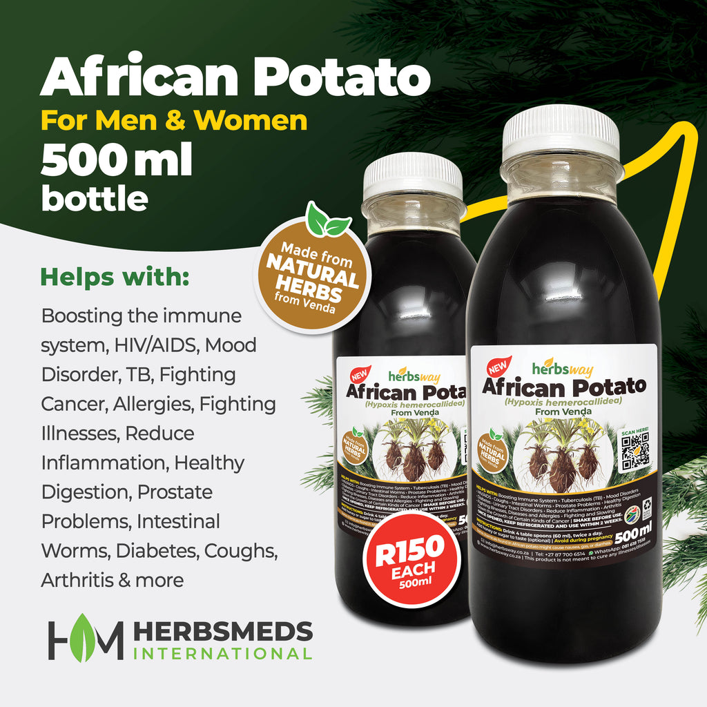 Premium African Potato Liquid Tonic (Hypoxis Hemerocallidea) 500ml – Natural Immune & Wellness Support