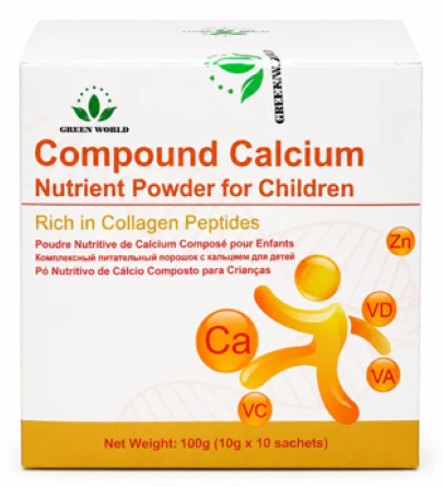 Green World Compound Calcium Nutrient Powder for Children (10 Pack)