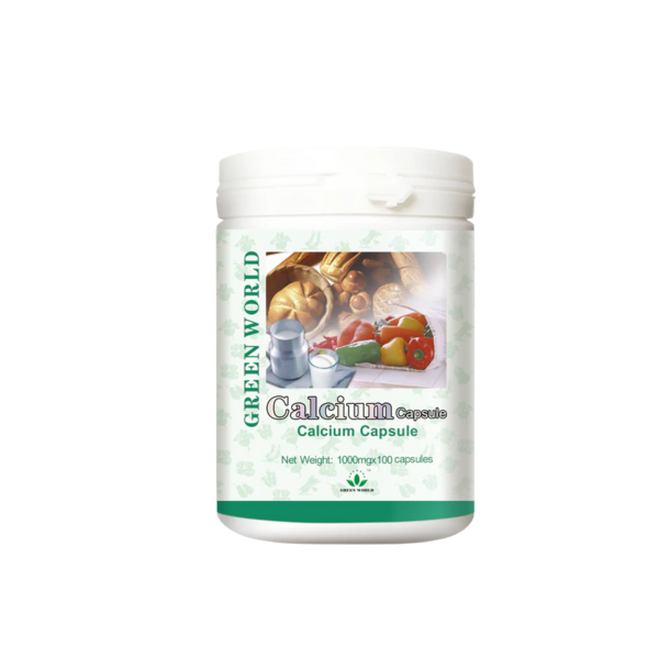 Green World Calcium Matrix & Vitamin D3 Support (100 Capsules) – Advanced Bone Density Shield, Muscular Contractility & Skeletal Vitality